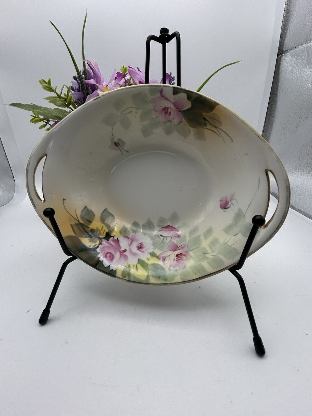 Nippon Vintage Shallow Bowl. Hand Painted.